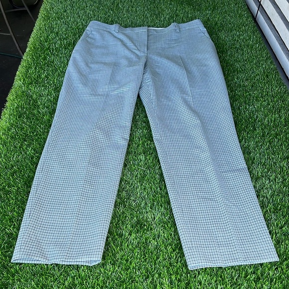 THEORY Plaid Ankle Trousers size 6 - Picture 1 of 9